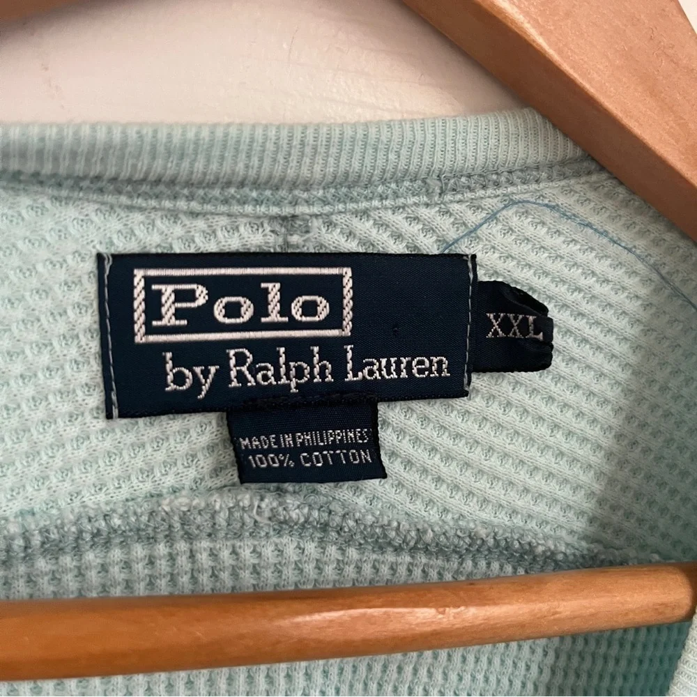 Polo by Ralph Lauren Blue Waffle Shirt. XXL